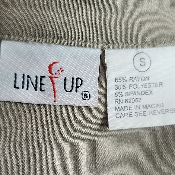 Line Up Light Gray Golf Embroidered Moto Vest | Zip Front Sleeveless | Size S - Picture 10 of 13